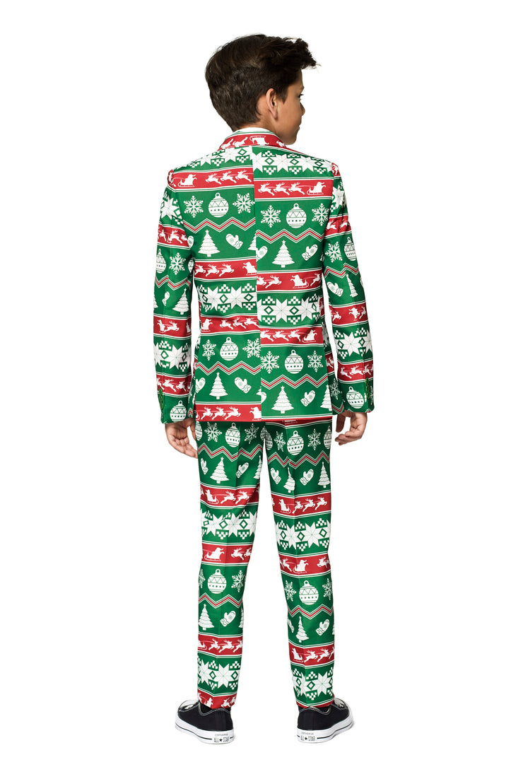 BOYS Christmas Green Nordic Tux or Suit