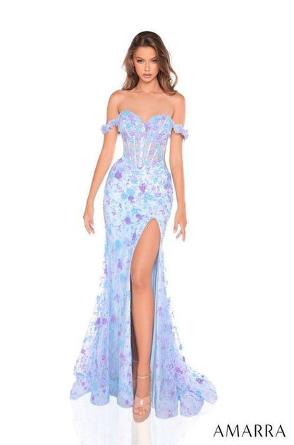 AMARRA 88218 Light Blue prom dress at XO by Sophia's