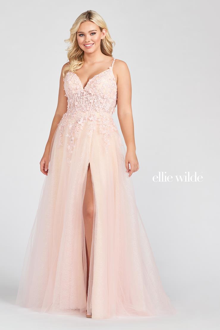 ELLIE WILDE Blush/Champ Prom Dress at XO by Sophia's