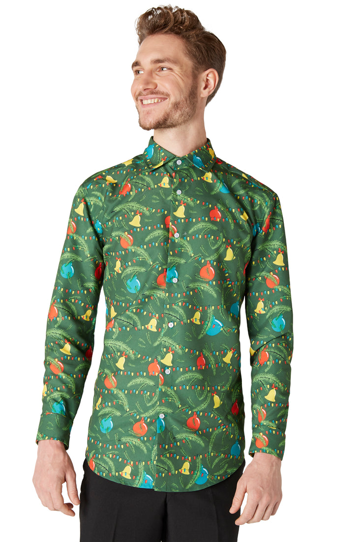 Christmas Green Tree Shirt Tux or Suit