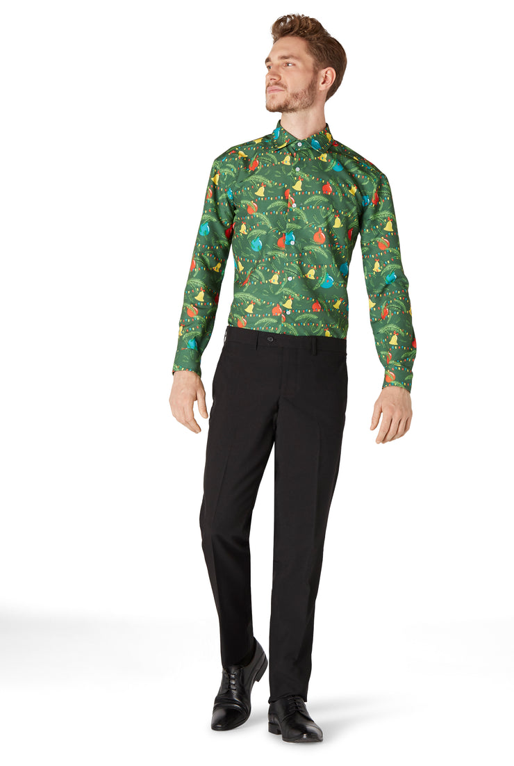 Christmas Green Tree Shirt Tux or Suit