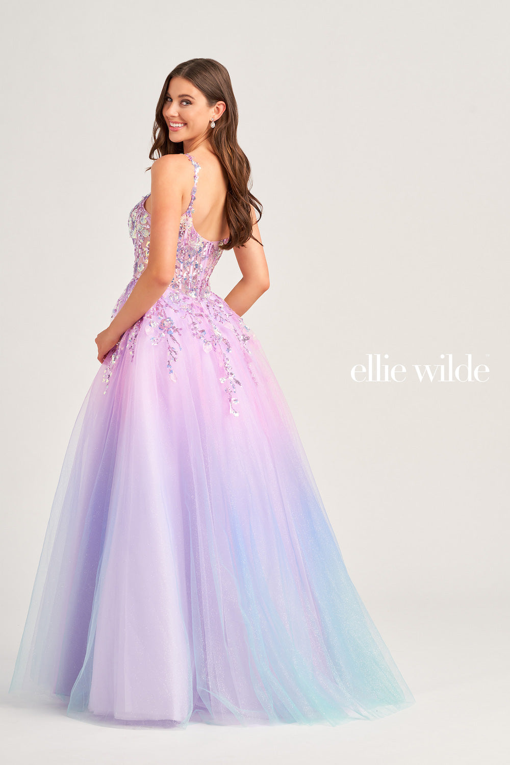 Ellie Wilde Cotton Candy Prom Dress at XO by Sophia's EW35055 / Cotton Candy / 6