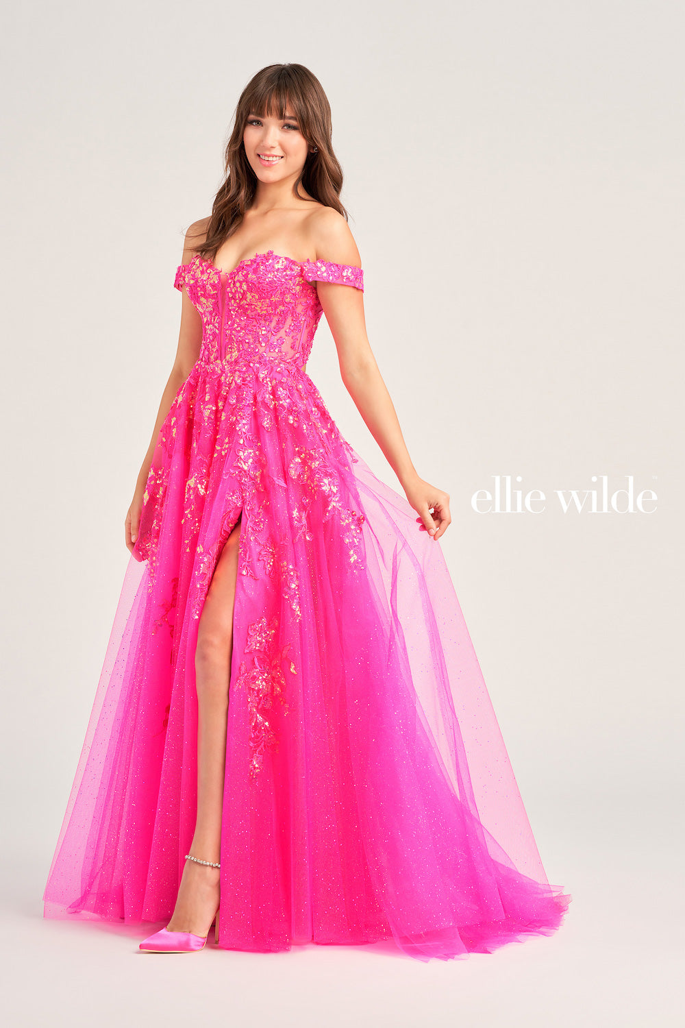 Ellie Wilde Magenta prom dress at XO by Sophia's