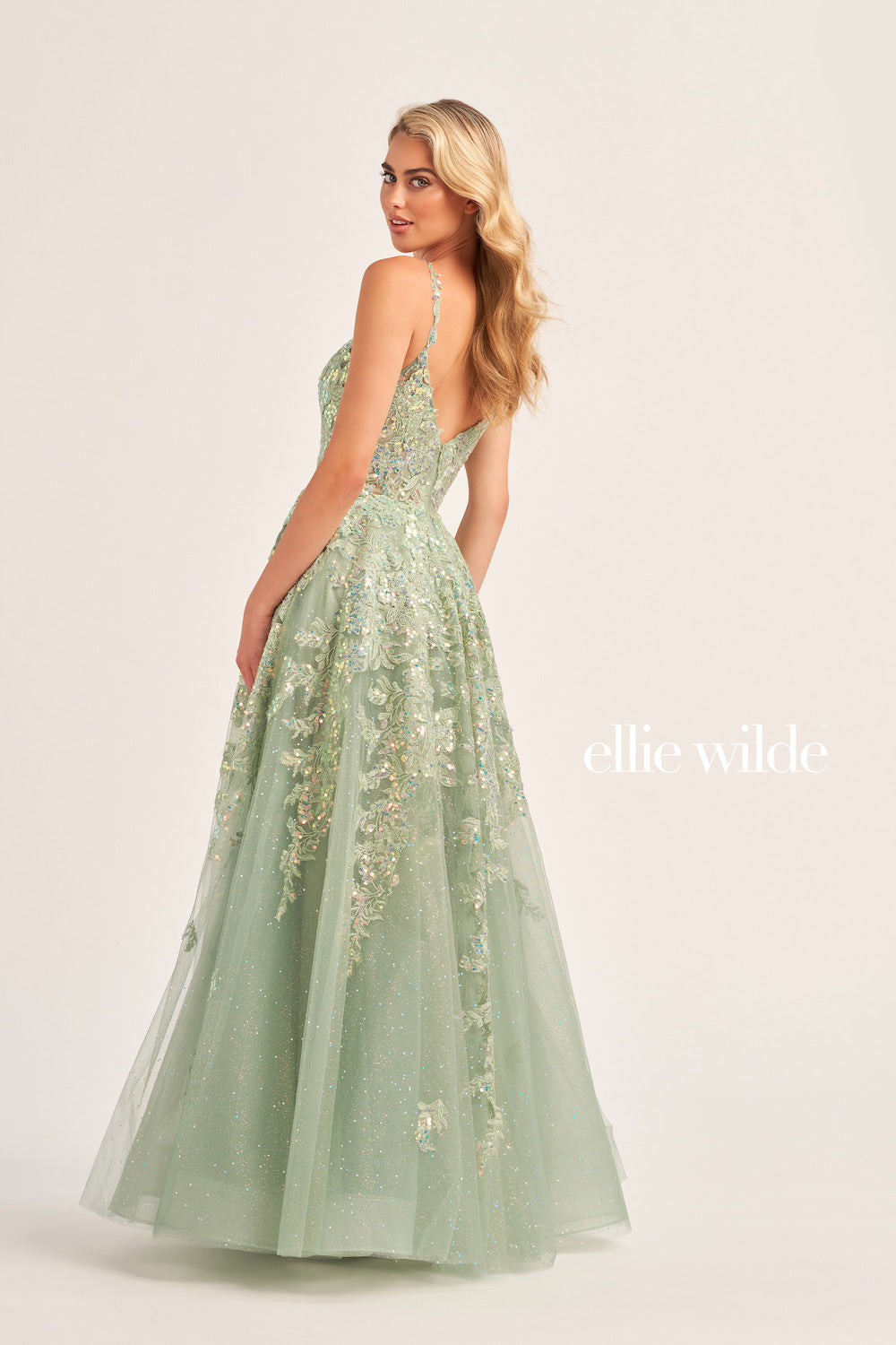 ellie wilde green prom dress Ellie Wilde EW35206 Dress | Ellie Wilde Dresses main image 1