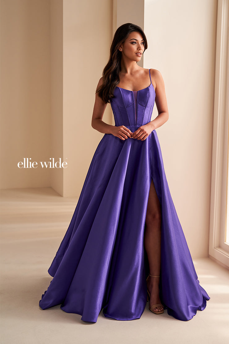 Ellie WIlde Gold Prom Dress at XO by Sophia's