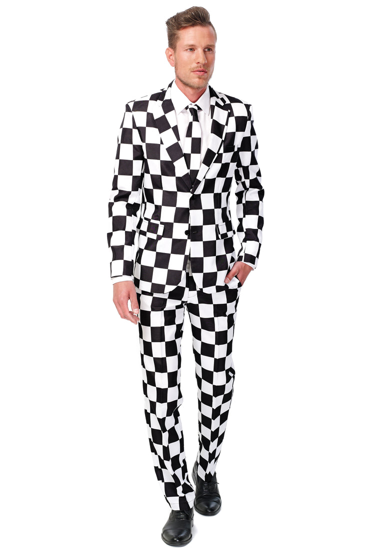 Checked Black White Tux or Suit