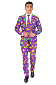 Mardi Gras Purple Icons Tux or Suit