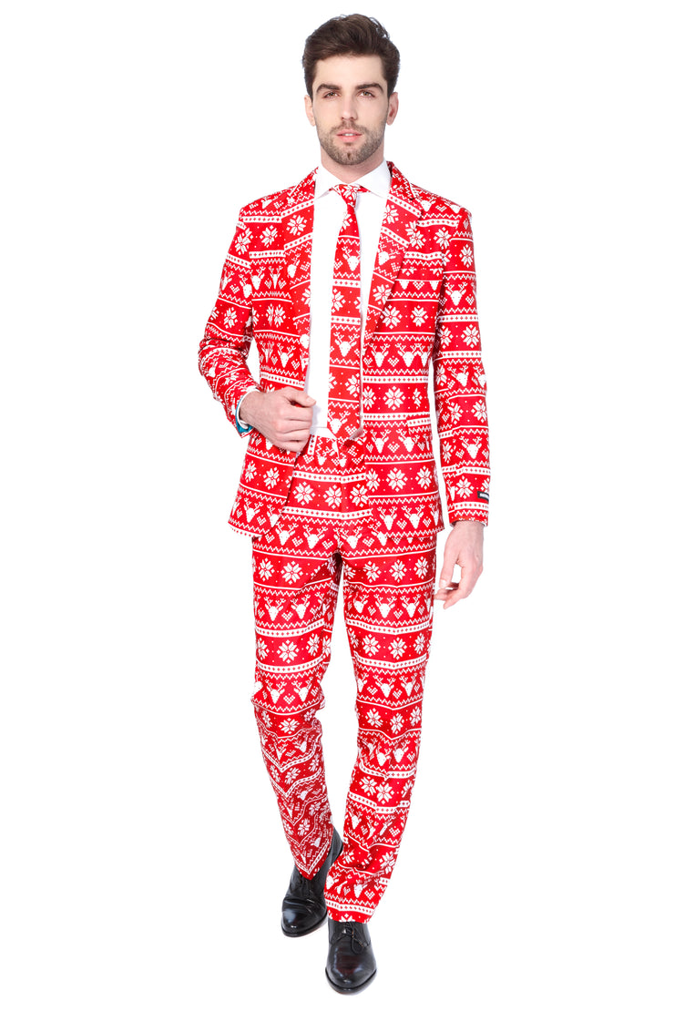 Christmas Red Nordic Tux or Suit