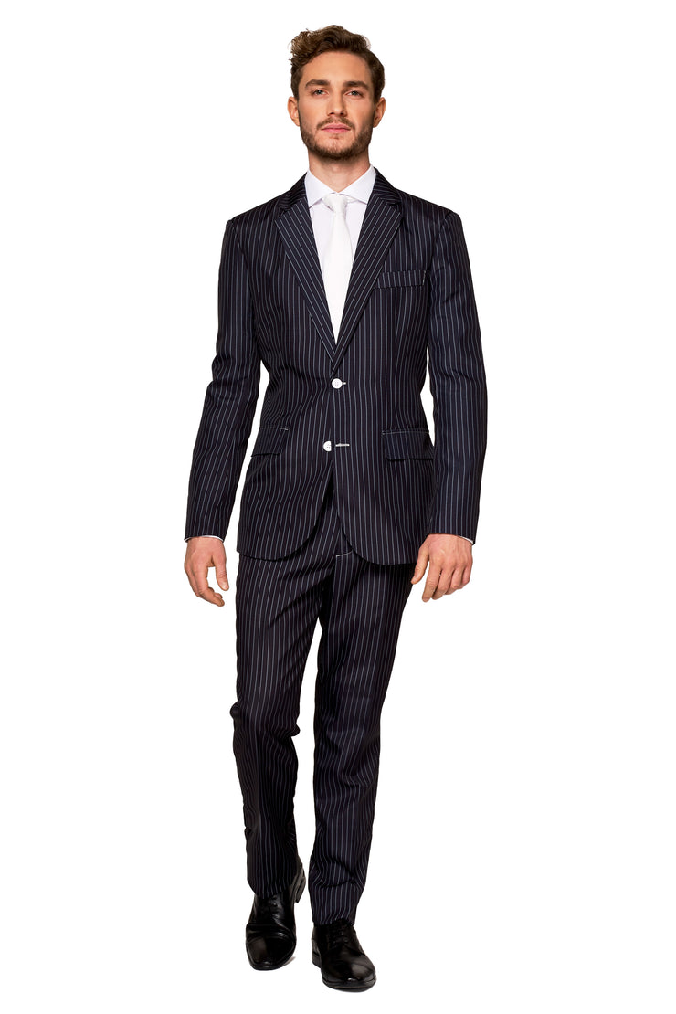 Gangster Pinstripe Black Tux or Suit