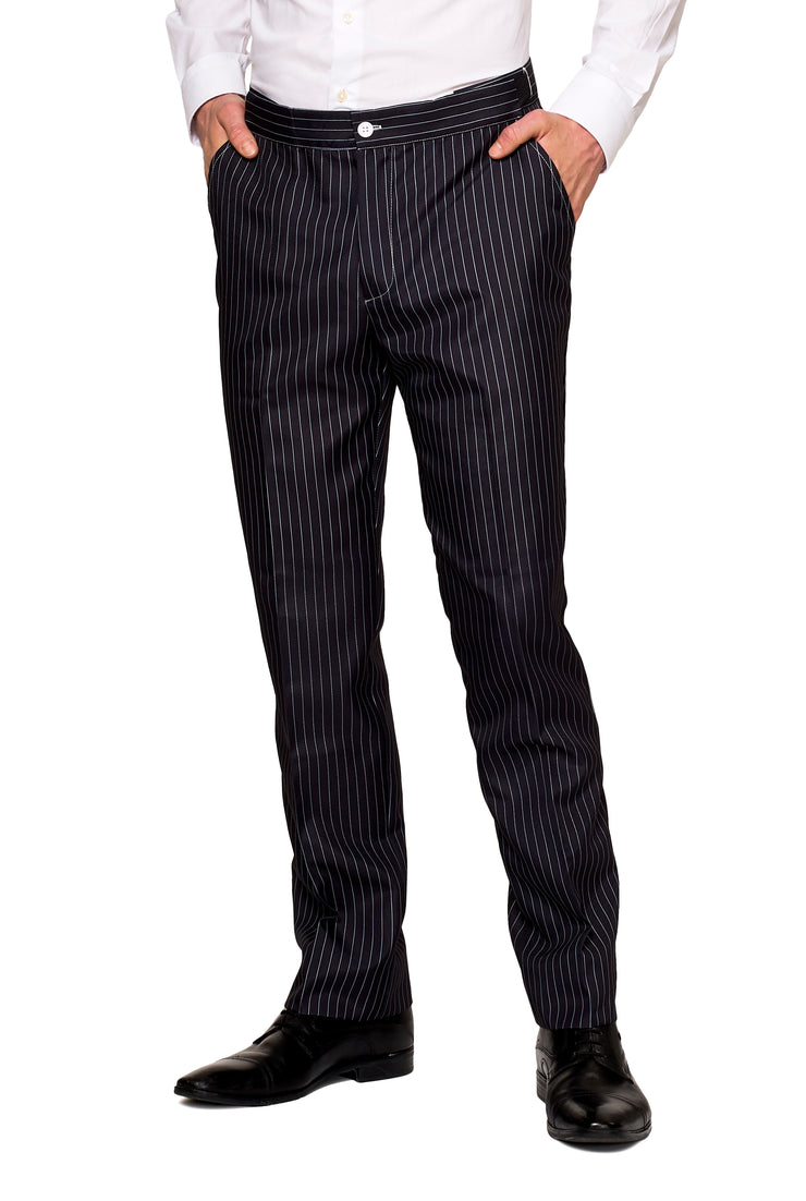 Gangster Pinstripe Black Tux or Suit