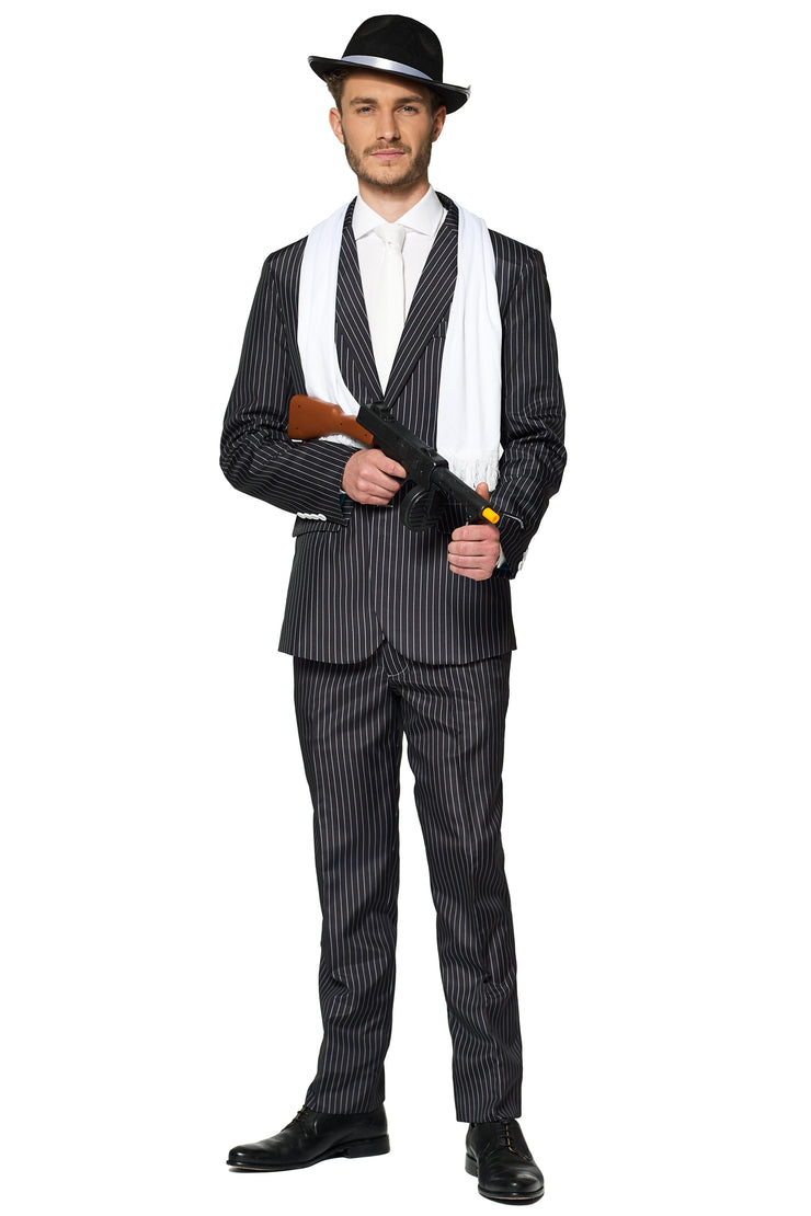 Gangster Pinstripe Black Tux or Suit