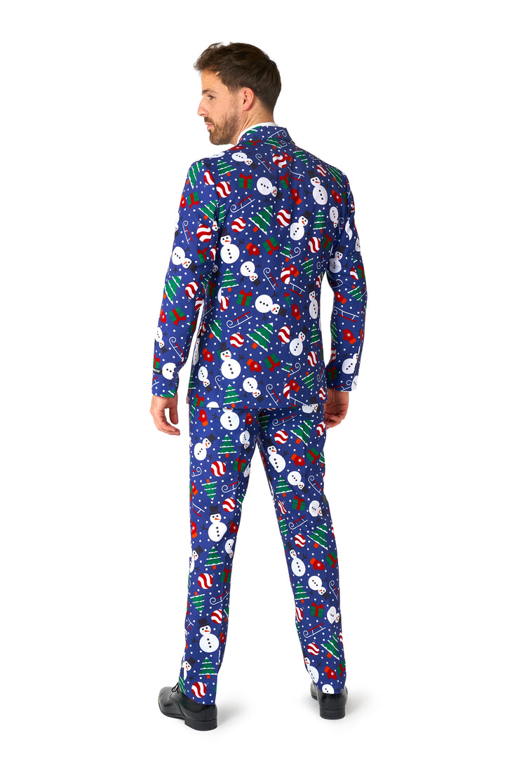 Christmas Snowman Blue Tux or Suit