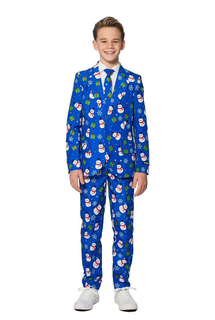 BOYS Christmas Blue Snowman Tux or Suit