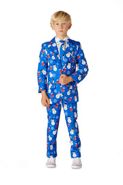 BOYS Christmas Blue Socks Snowman Tux or Suit