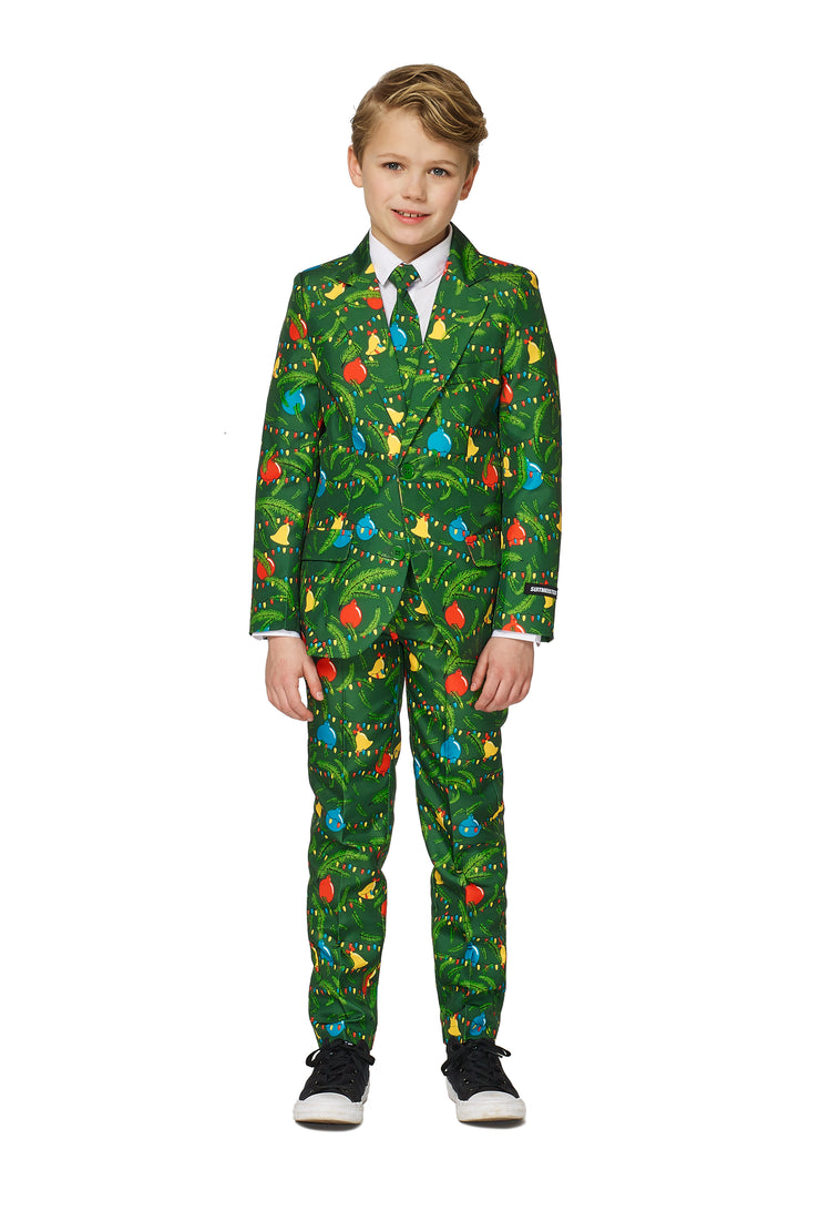 BOYS Christmas Green Tree Light Up Tux or Suit