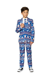 BOYS Christmas Blue Nordic Tux or Suit