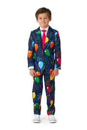 BOYS Confetti Balloons Navy Tux or Suit