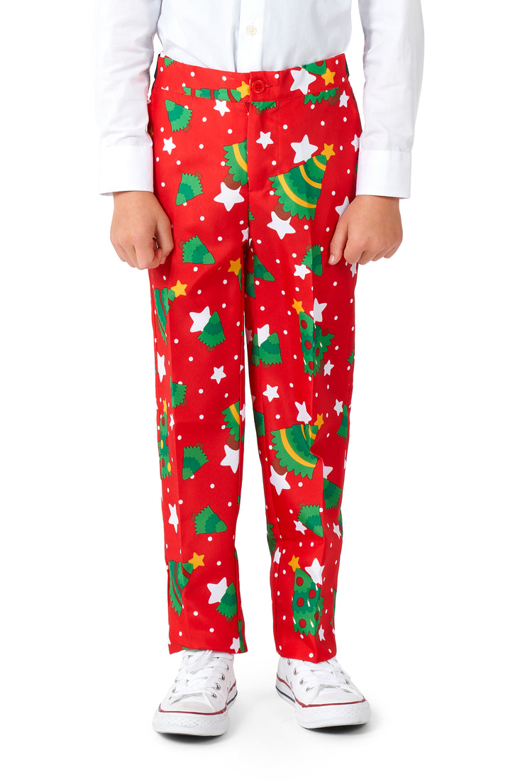 BOYS Christmas Trees Stars Red Tux or Suit