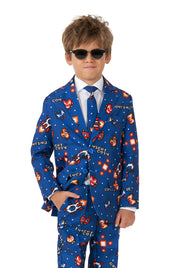 BOYS Retro Gamer Navy Tux or Suit