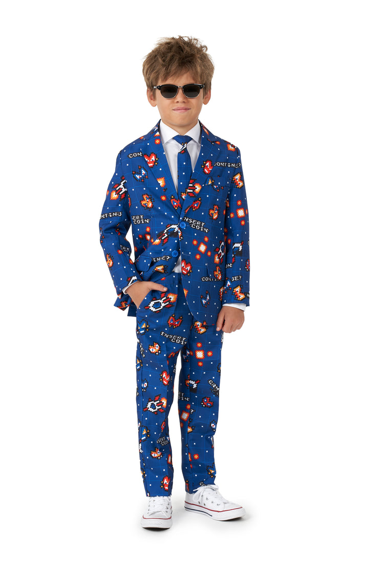 BOYS Retro Gamer Navy Tux or Suit