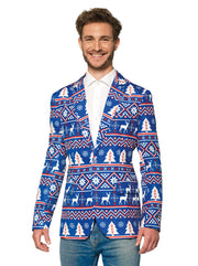 Christmas Blue Nordic Jacket Tux or Suit