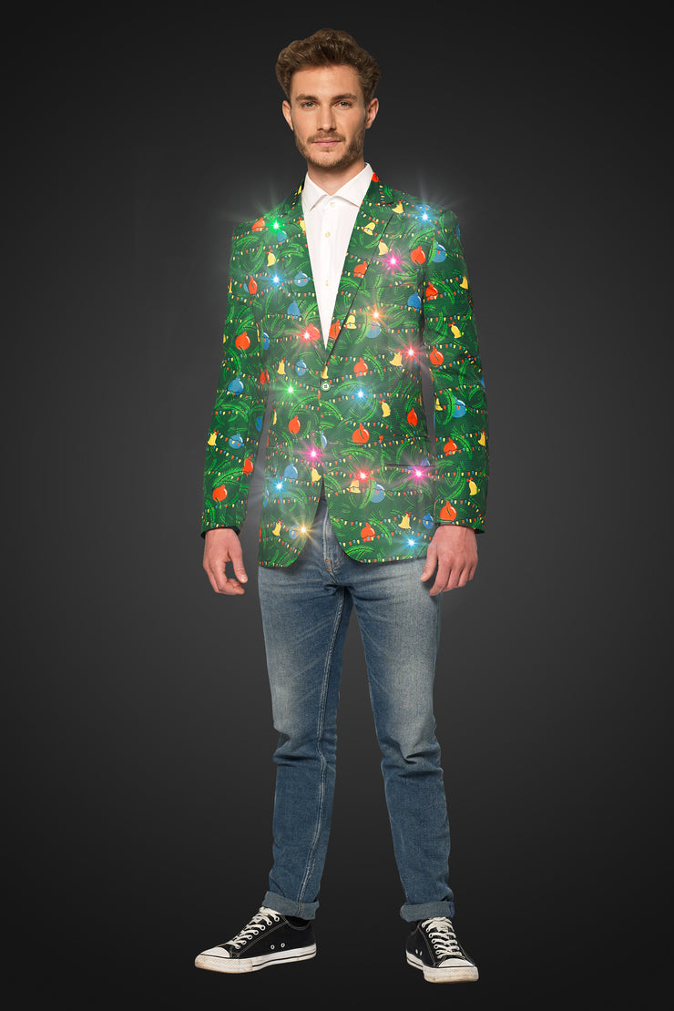 Christmas Green Tree Jacket Light Up Tux or Suit