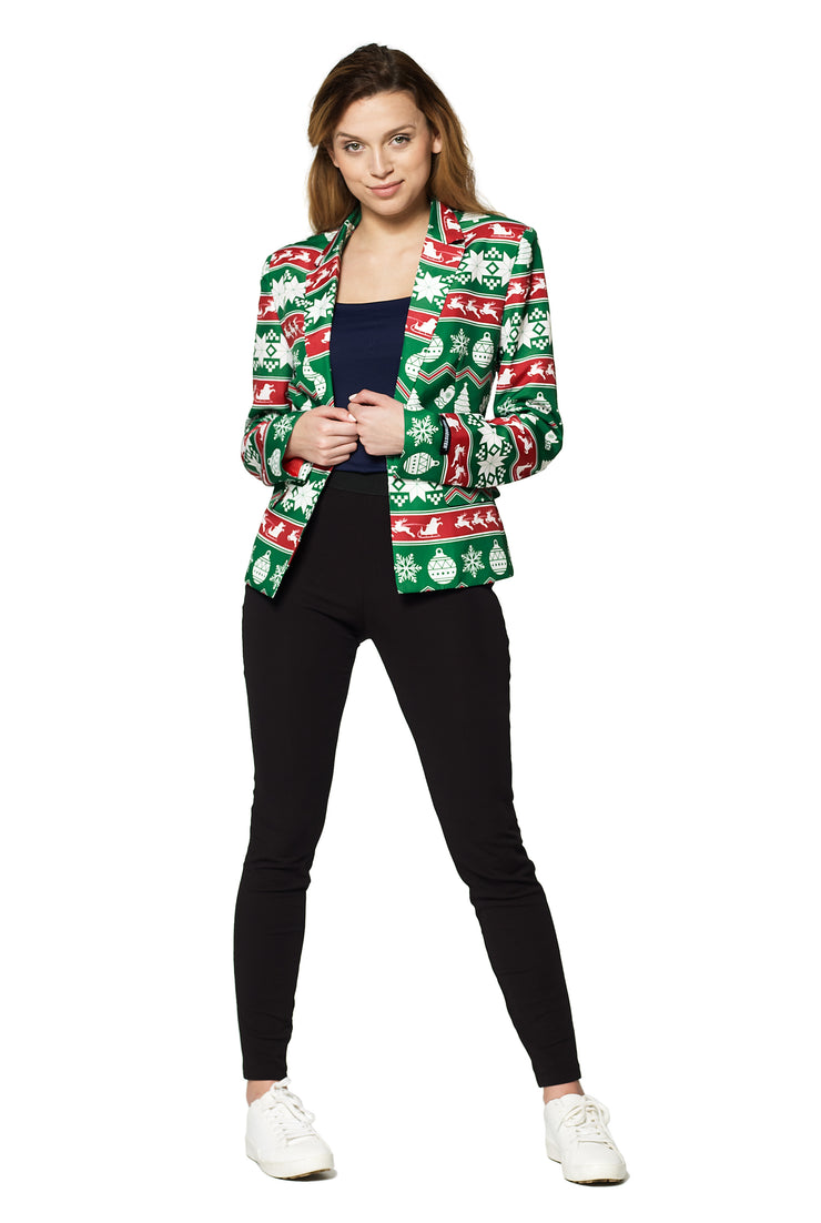 WMNS Christmas Green Nordic Jacket Tux or Suit