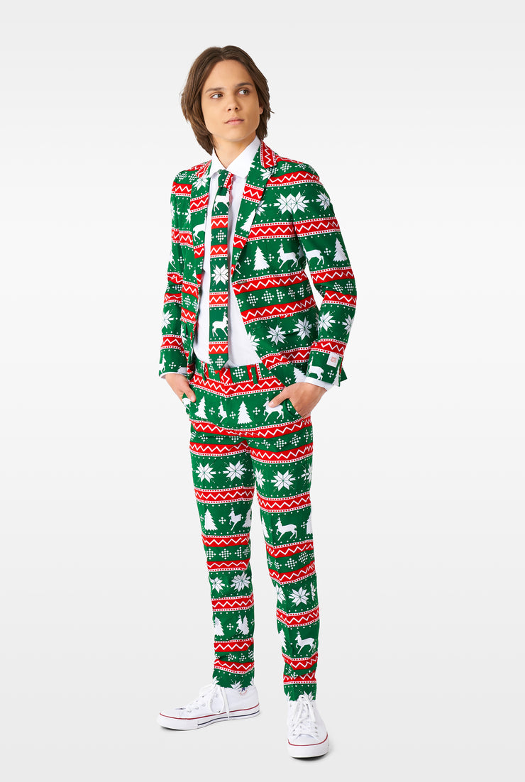 TEEN BOYS Festive Green Tux or Suit