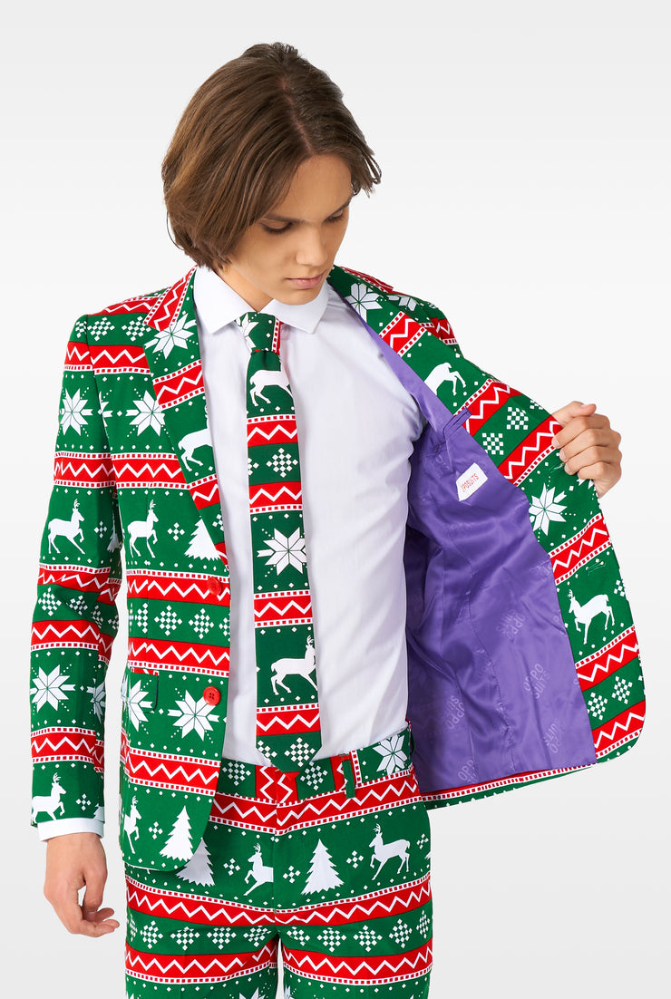TEEN BOYS Festive Green Tux or Suit