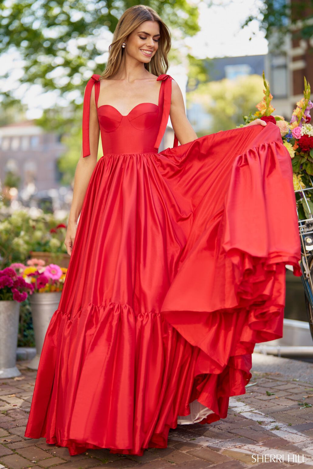 House on the Hill　Dress (Red)　100(3Y) Sherri Hill 56057 Ethereal Beauty Dress - Spring 2024