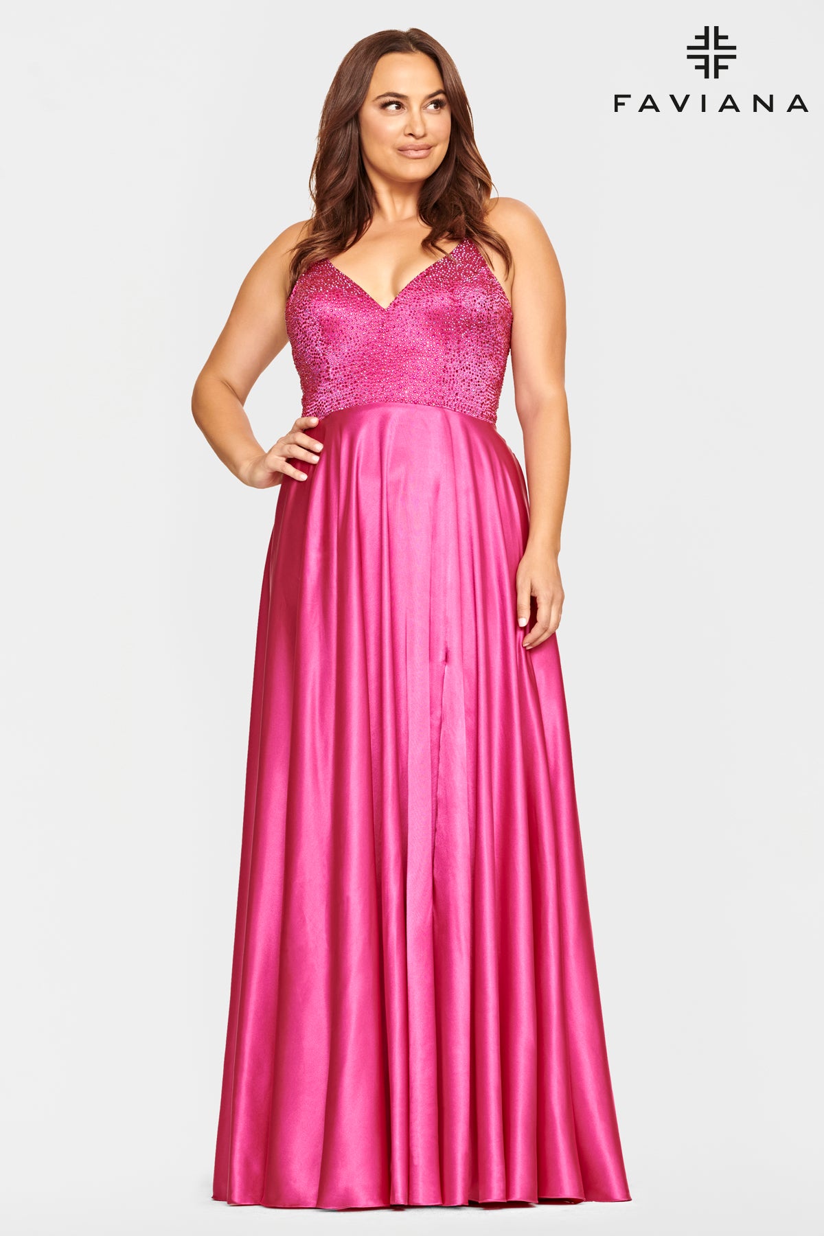 Faviana Raspberry prom dress at XO by Sophia's 9524 / Raspberry / 12 Faviana Raspberry prom dress at XO by Sophia's 9524 / Raspberry / 12